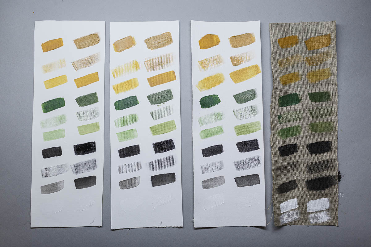 Classic test strips with linen structure