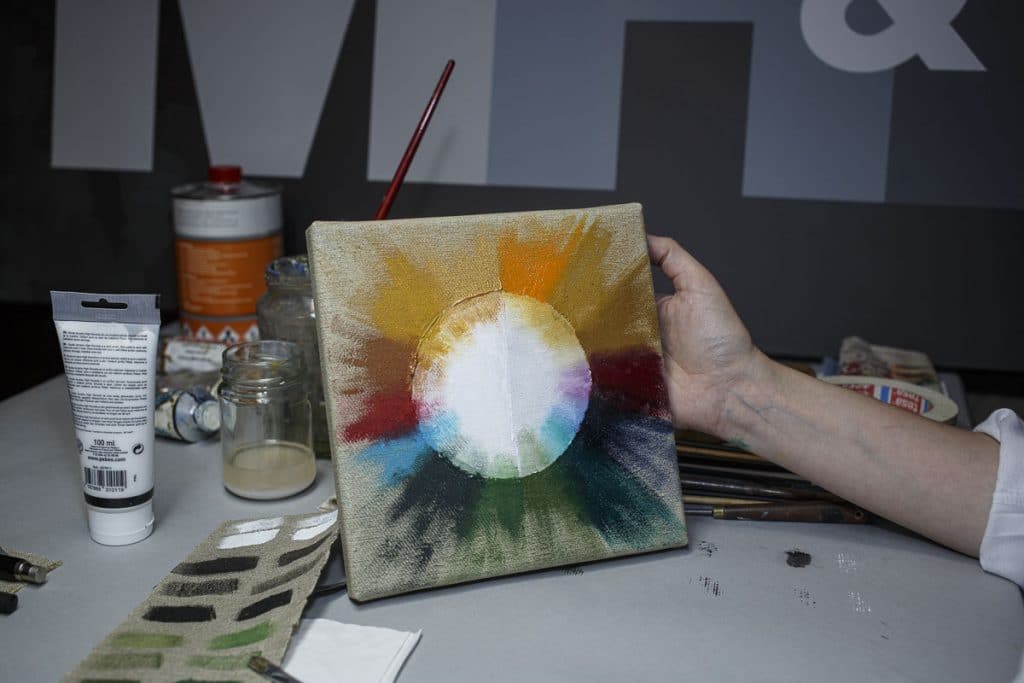 Leinwand Nature Farbstudie von Eva Lenz-Collier mit Acryl und Öl